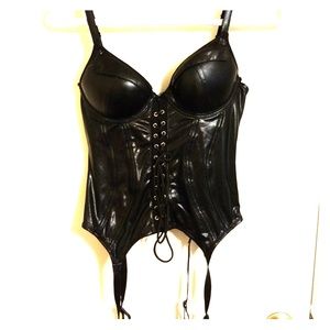 OBO Black pushup bustier and bra- blackheart NTW
